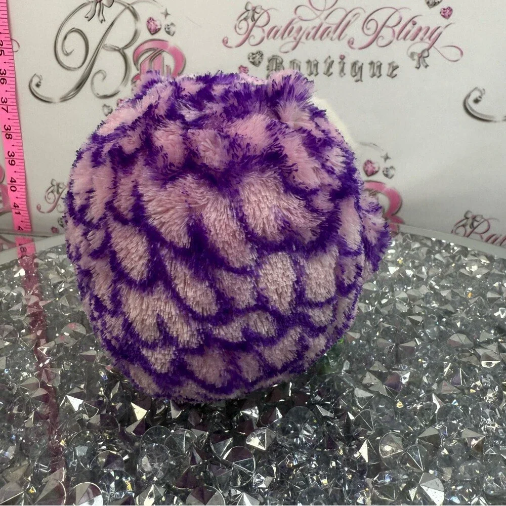 TY Beanie Ballz Purple & Pink Plush Owl round cute Izzy Jan 07 owl 🦉
